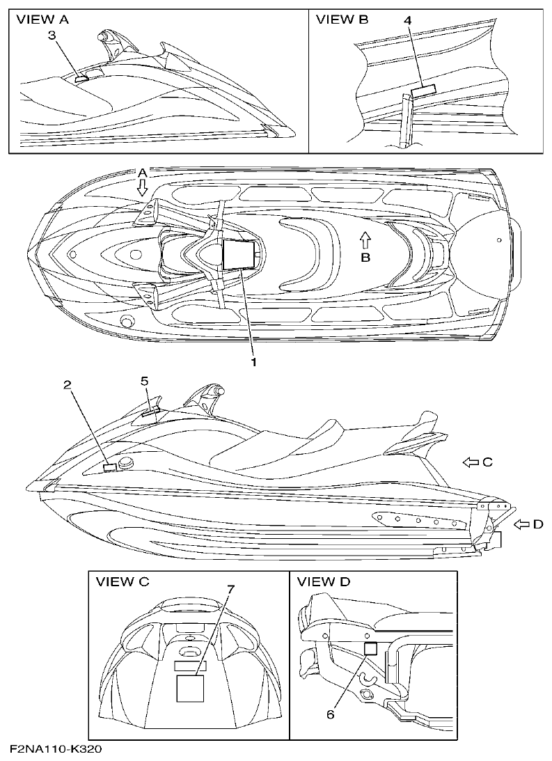 Yamaha F2NN IMPORTANT LABELS parts diagram